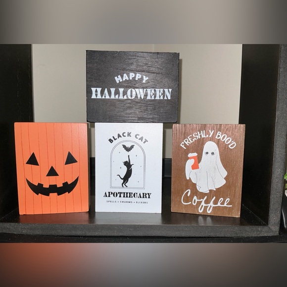 Target Bullseye Playground Wooden Halloween Pictures / Signs - Picture 1 of 12